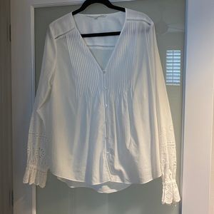 Veronica Beard White Button Down Shirt Sz12